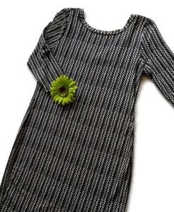 Philosophy Black & Cream Shift Dress sz.L #300